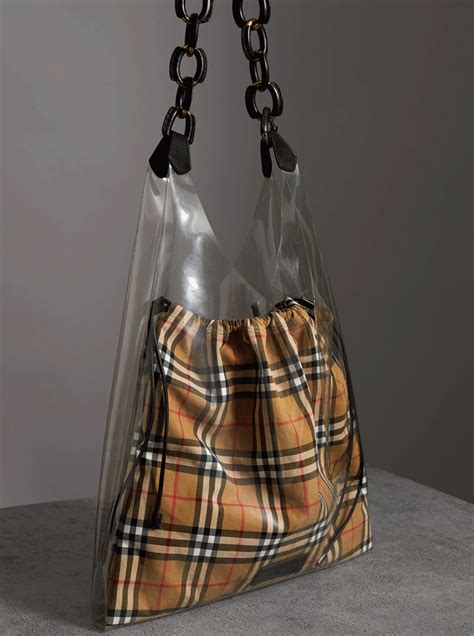 burberry shopping bags|burberry clear tote bag.